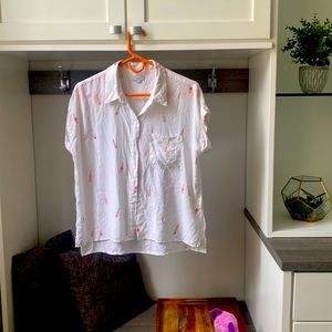 Rails medium silk like shirt champagne bottles